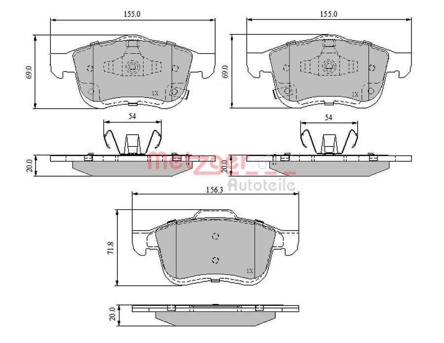 Metzger Remblokset 1170831