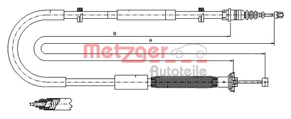 Handremkabel Metzger 12.0703
