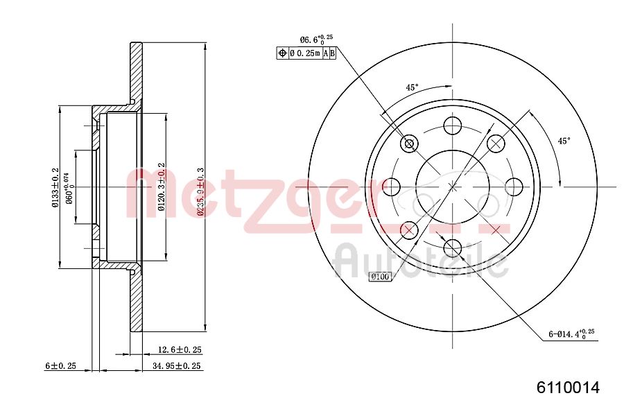 Metzger Remschijven 6110014