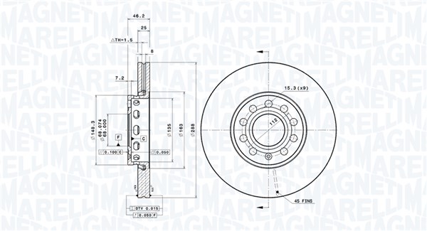 Remschijven Magneti Marelli 360406001301