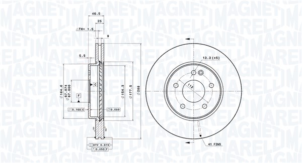 Remschijven Magneti Marelli 360406006301