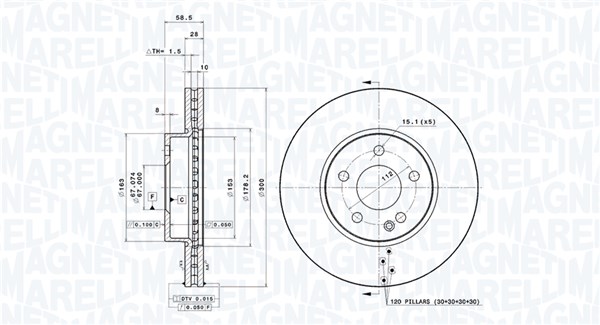 Remschijven Magneti Marelli 360406007301