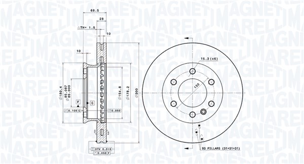 Remschijven Magneti Marelli 360406057101