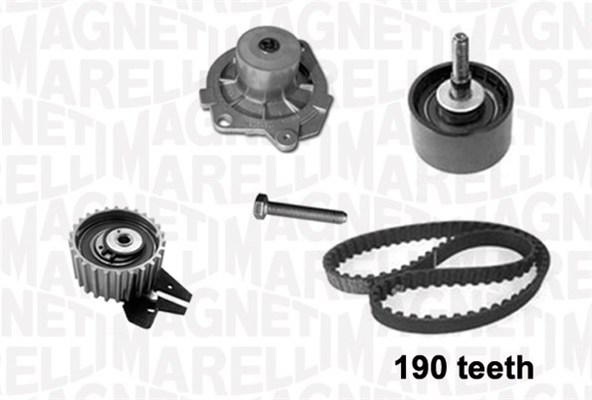 Distributieriem kit inclusief waterpomp Magneti Marelli 341401050001