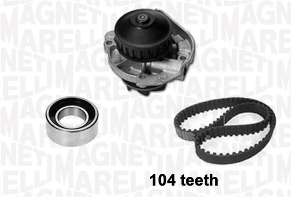 Distributieriem kit inclusief waterpomp Magneti Marelli 341401580001