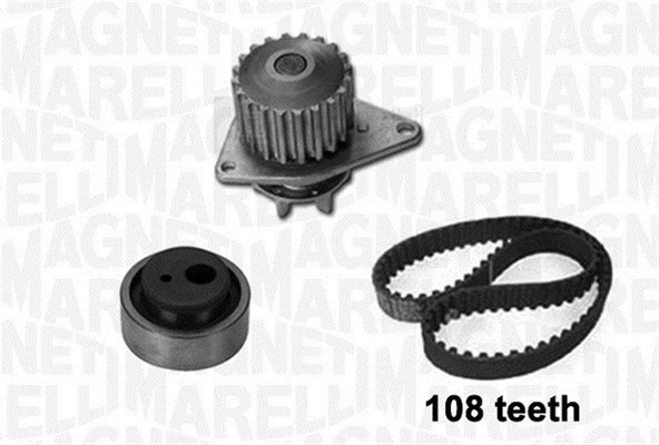 Distributieriem kit inclusief waterpomp Magneti Marelli 341401950001
