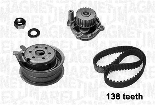 Distributieriem kit inclusief waterpomp Magneti Marelli 341403640001