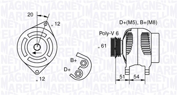 Alternator/Dynamo Magneti Marelli 063321862010