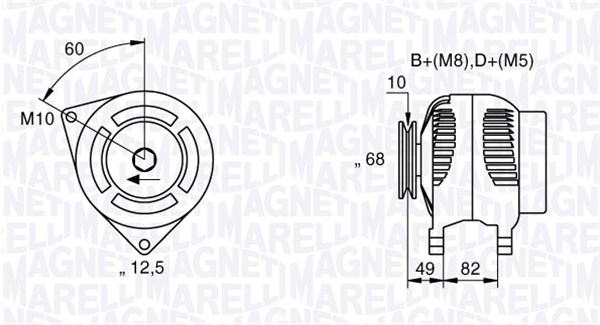 Alternator/Dynamo Magneti Marelli 063533155000