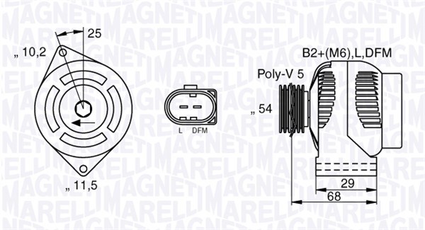 Alternator/Dynamo Magneti Marelli 063532250200