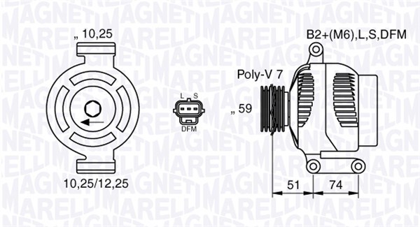 Alternator/Dynamo Magneti Marelli 063533251000