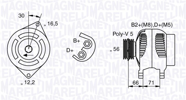 Alternator/Dynamo Magneti Marelli 063533250590