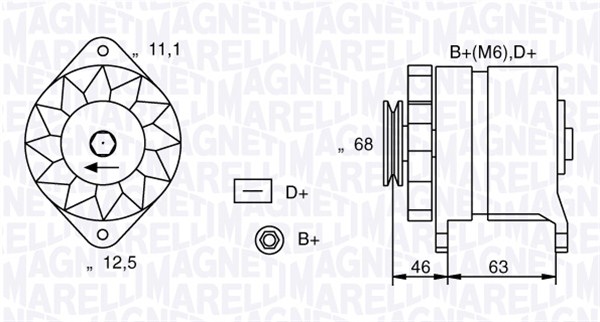 Alternator/Dynamo Magneti Marelli 063321021010