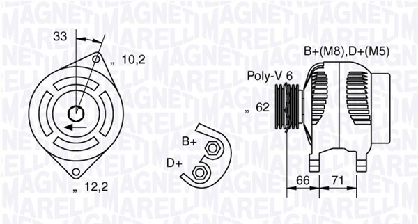 Alternator/Dynamo Magneti Marelli 063321332010