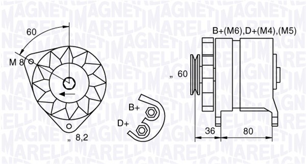 Alternator/Dynamo Magneti Marelli 054022604010
