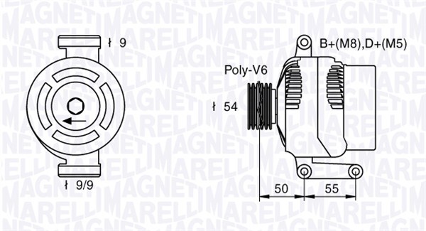 Alternator/Dynamo Magneti Marelli 063377019010
