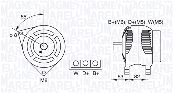 Alternator/Dynamo Magneti Marelli 063377463010
