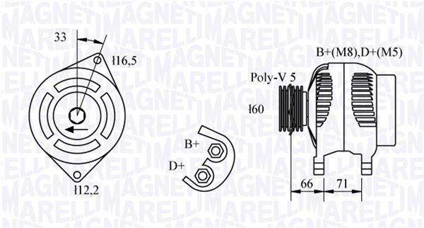 Alternator/Dynamo Magneti Marelli 063321328010