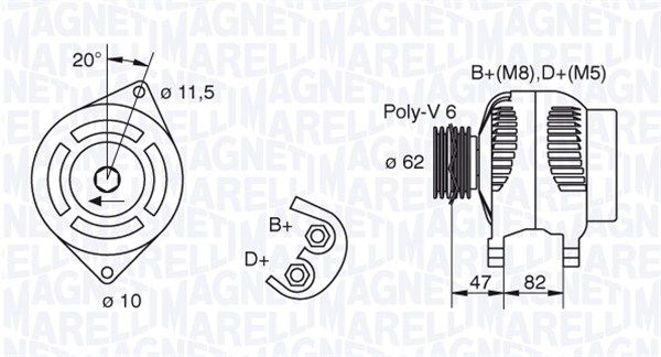 Alternator/Dynamo Magneti Marelli 063321615010