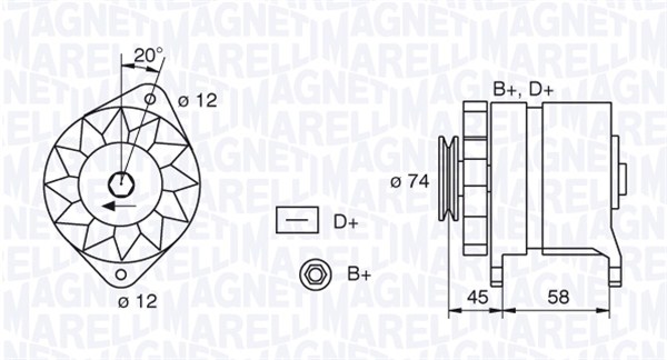 Alternator/Dynamo Magneti Marelli 063321409010