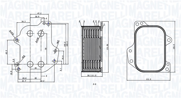 Oliekoeler, motorolie Magneti Marelli 350300005700