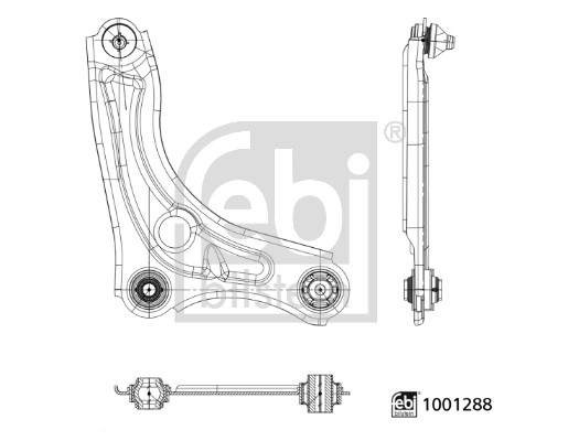 Febi Bilstein Draagarm, wielophanging 1001288
