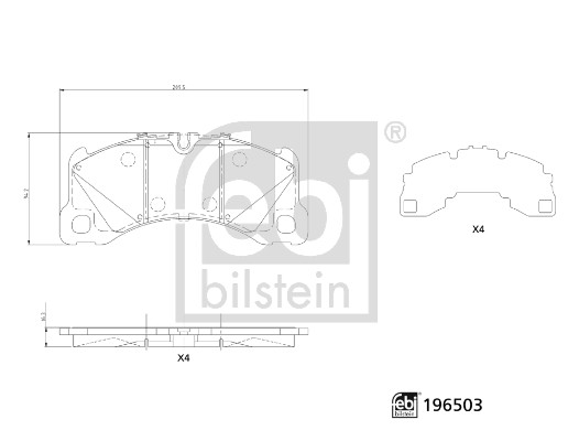 Febi Bilstein Remblokkenset, schijfrem 196503