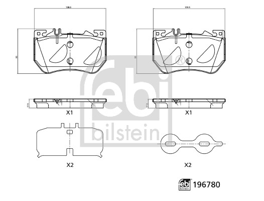 Remblokkenset, schijfrem Febi Bilstein 196780