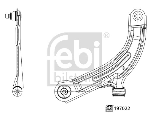 Febi Bilstein Draagarm, wielophanging 197022