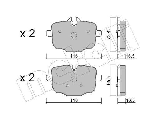 Metelli Remblokkenset, schijfrem 22-0921-1