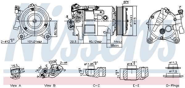 Nissens Compressor, airconditioning 891038