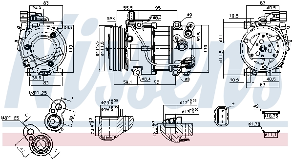 Nissens Compressor, airconditioning 891097