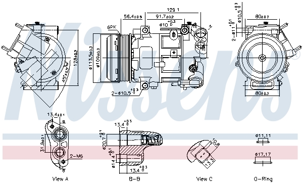Nissens Compressor, airconditioning 891103