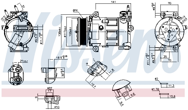 Nissens Compressor, airconditioning 891260
