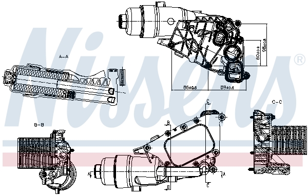 Nissens Oliekoeler, motorolie 91530