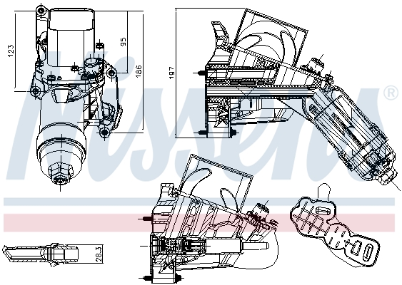 Nissens Oliekoeler, motorolie 91722