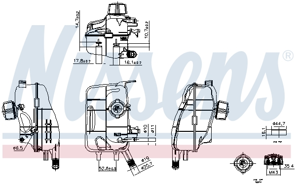 Nissens Expansietank, koelvloeistof 996482