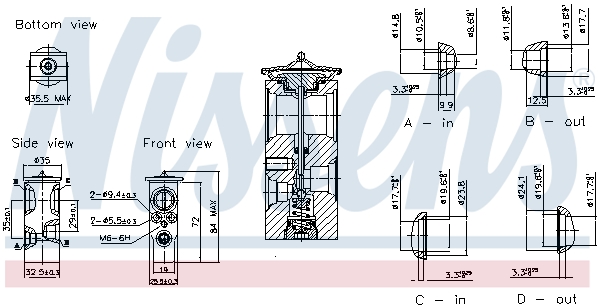 Nissens Expansieventiel, airconditioning 999462