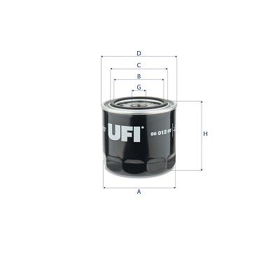 Hydrauliekfilter UFI 86.012.00