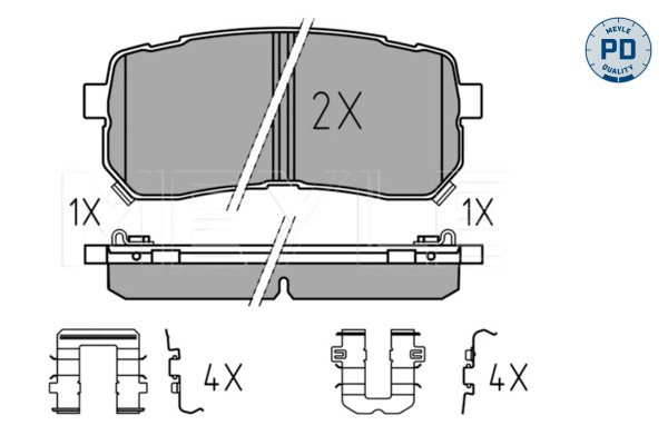 Meyle Remblokkenset, schijfrem 025 245 5915/PD