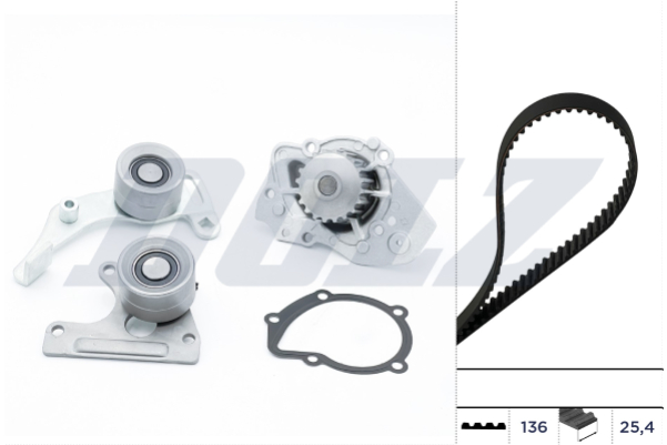 Distributieriem kit inclusief waterpomp Dolz KD011