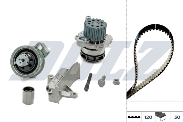 Dolz Distributieriem kit inclusief waterpomp KD082