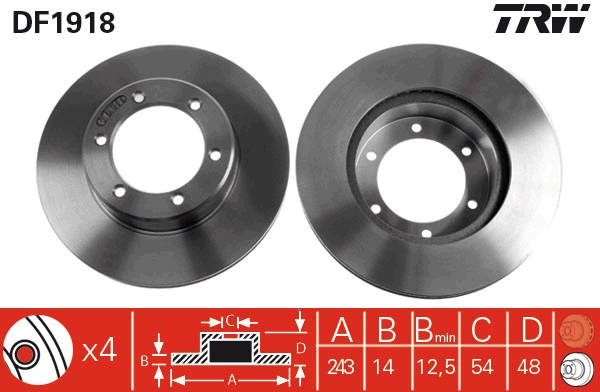 TRW Remschijven DF1918