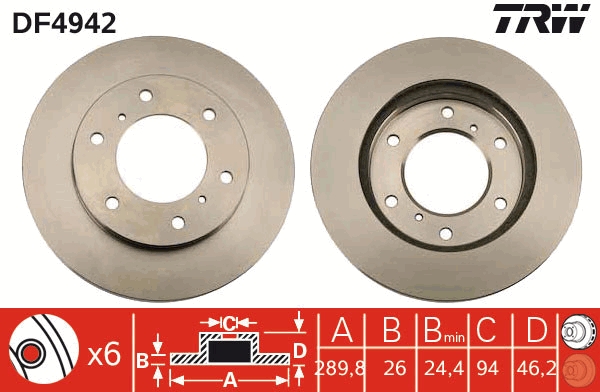 TRW Remschijven DF4942
