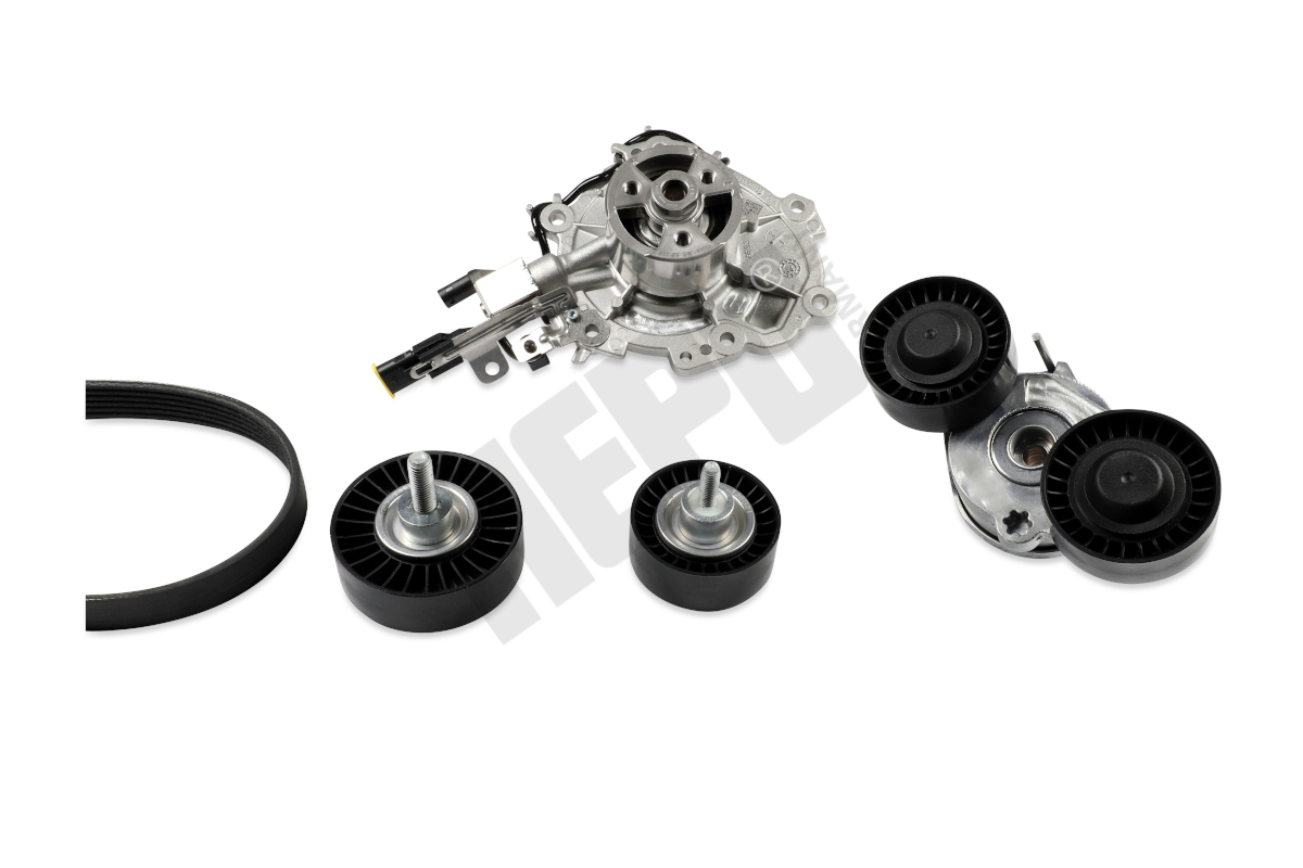 Poly V-riemen kit inclusief waterpomp Hepu PK26820