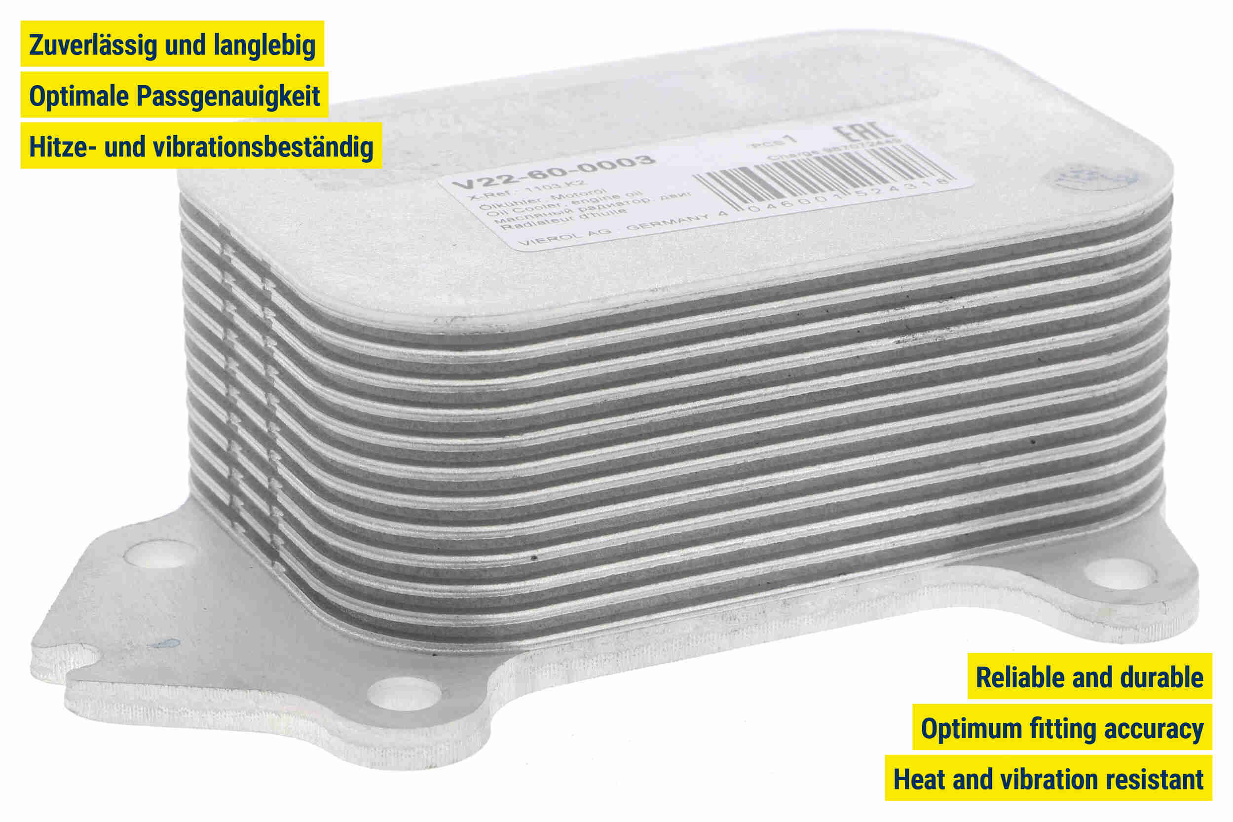 Vemo Oliekoeler motorolie V22-60-0003