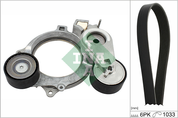 Poly V-riem set INA 529 0572 10