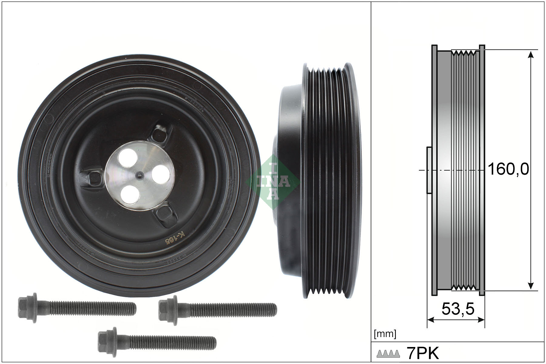 Riemschijvenset, krukas INA 544 0132 20