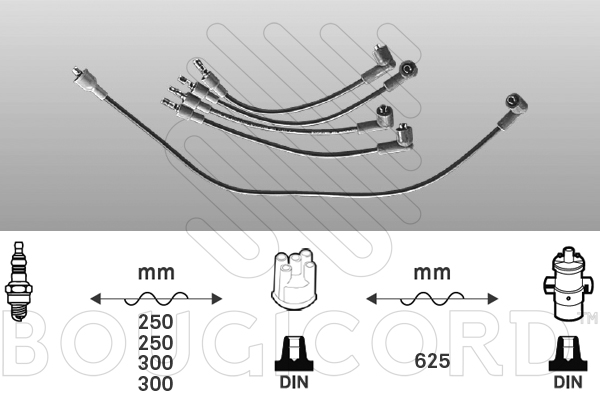 Bougiekabelset Bougicord 3463