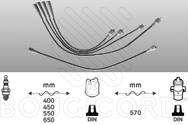 Bougiekabelset Bougicord 4020